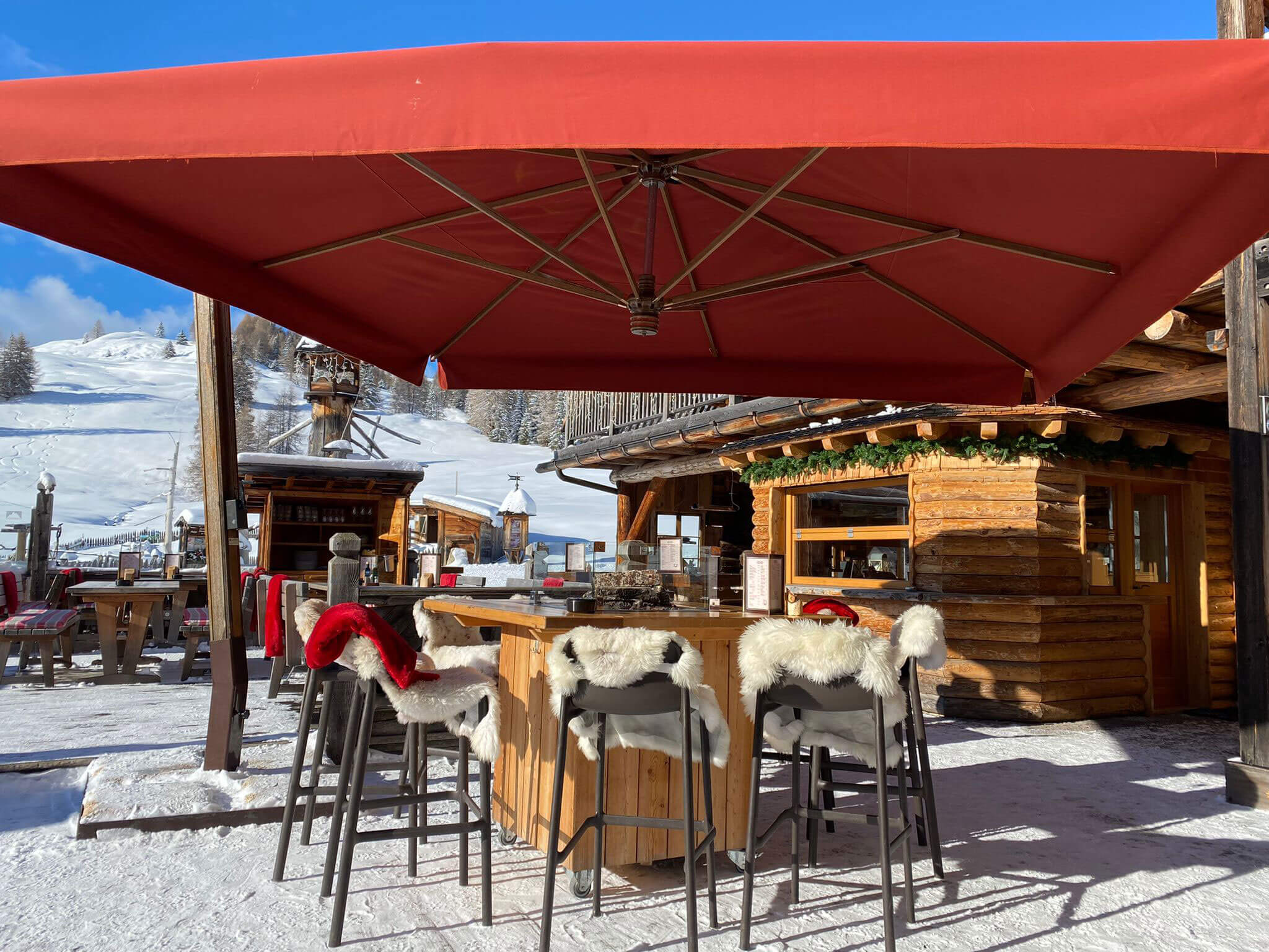 Die Terrasse im Schnee